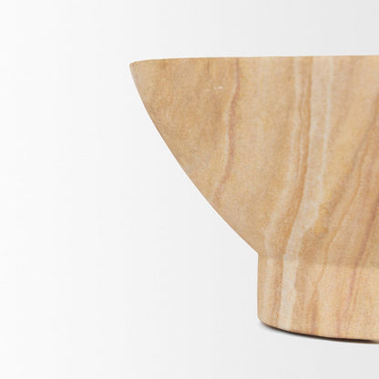 Mercana - Ramira Beige Sandstone Decorative Pedestal Bowl - 70704 view 5