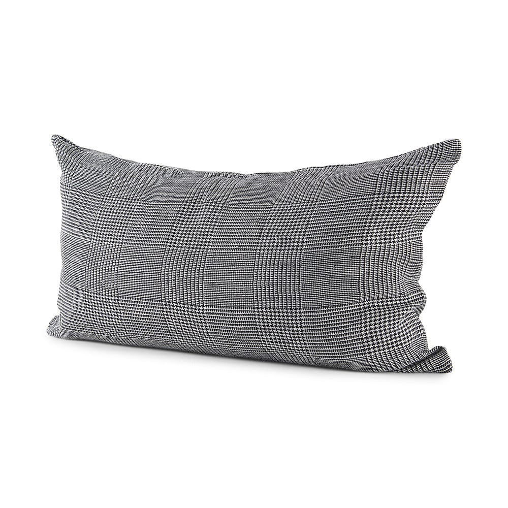 Mercana - Ramone 14 x 26 White and Black Fabric Decorative Pillow Cover - 69430 view 1