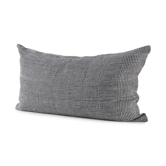 Mercana - Ramone 14 x 26 White and Black Fabric Decorative Pillow Cover - 69430 view 1