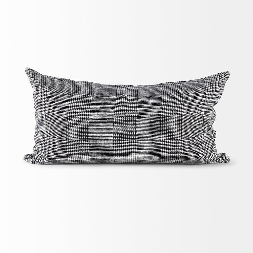 Mercana - Ramone 14 x 26 White and Black Fabric Decorative Pillow Cover - 69430 view 2