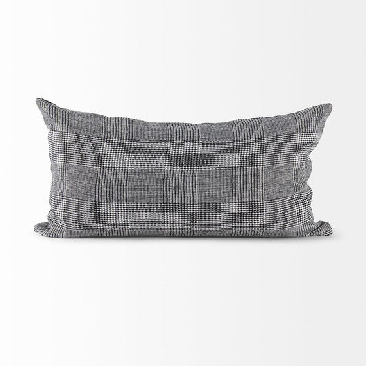 Mercana - Ramone 14 x 26 White and Black Fabric Decorative Pillow Cover - 69430 view 2
