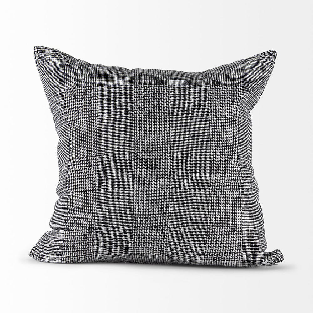 Mercana - Ramone 20 x 20 Black and White Fabric Decorative Pillow Cover - 69431 view 4
