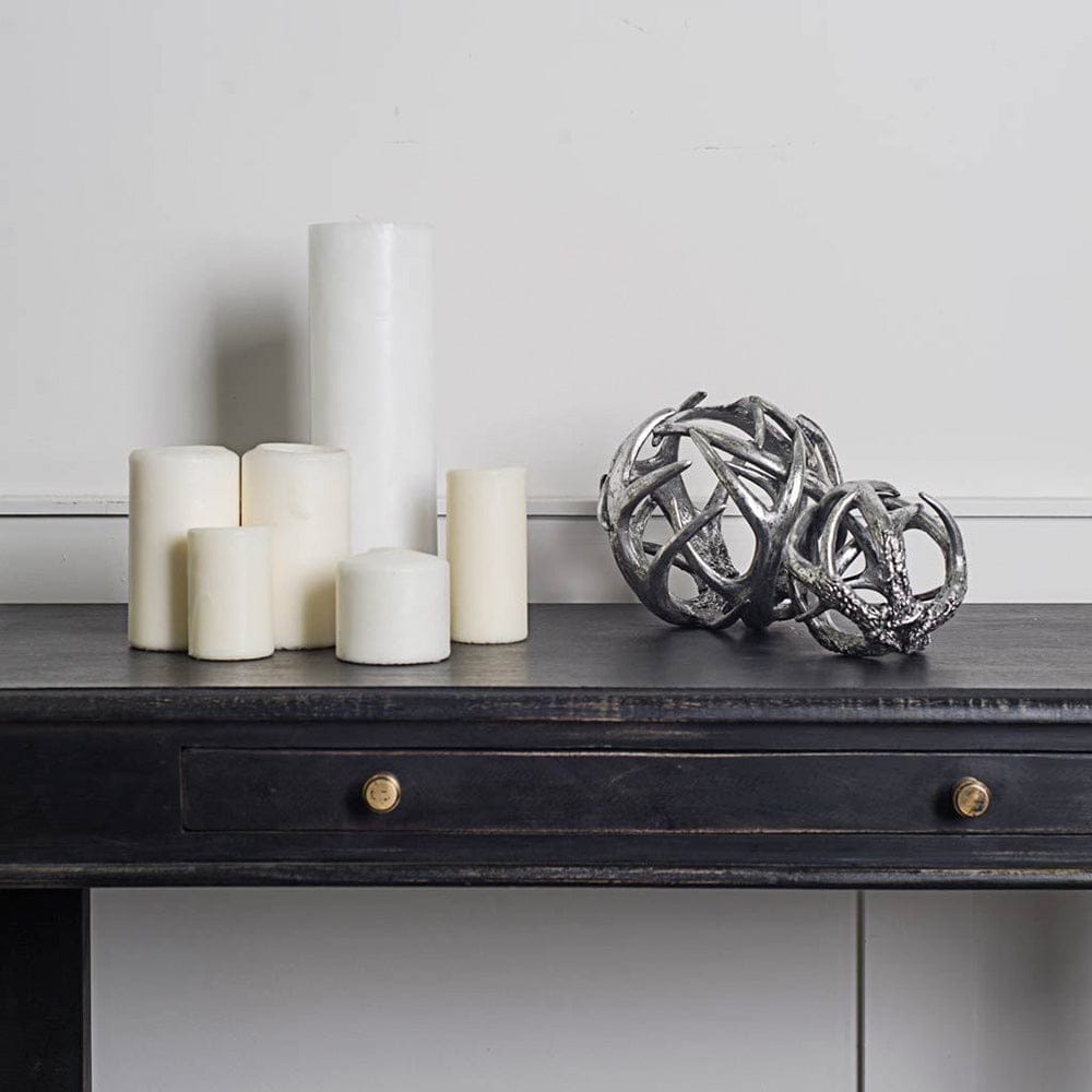 Mercana - Ramus IV Large 7L x 7W Silver Antler Shaped Decorative Orb Ball - 57803 view 3