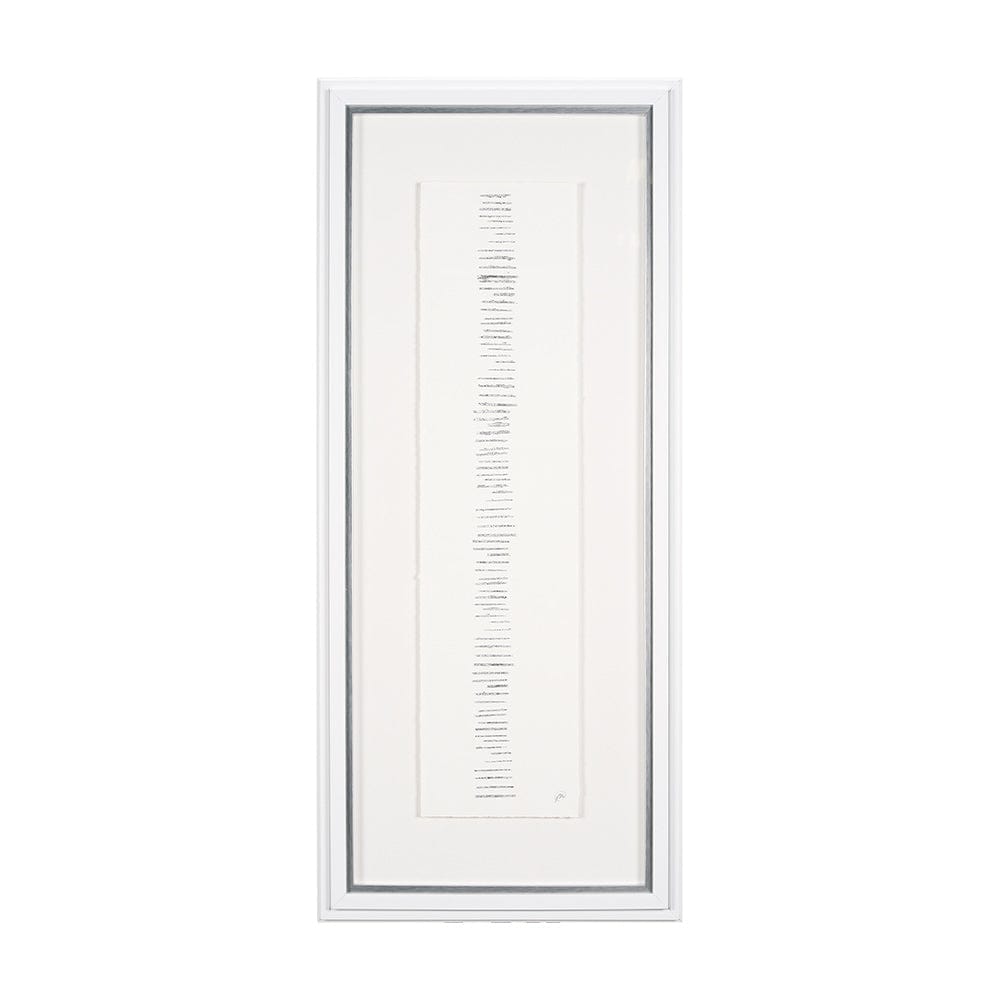 Mercana - Random Lines Silver by Studio M a handmade Original Framed Artwork under Glass - 15107 view 1