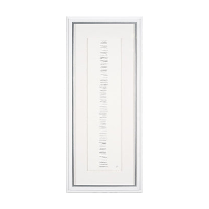 Mercana - Random Lines Silver by Studio M a handmade Original Framed Artwork under Glass - 15107 view 1