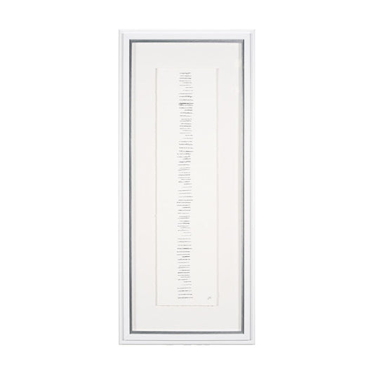 Mercana - Random Lines Silver by Studio M a handmade Original Framed Artwork under Glass - 15107 view 1