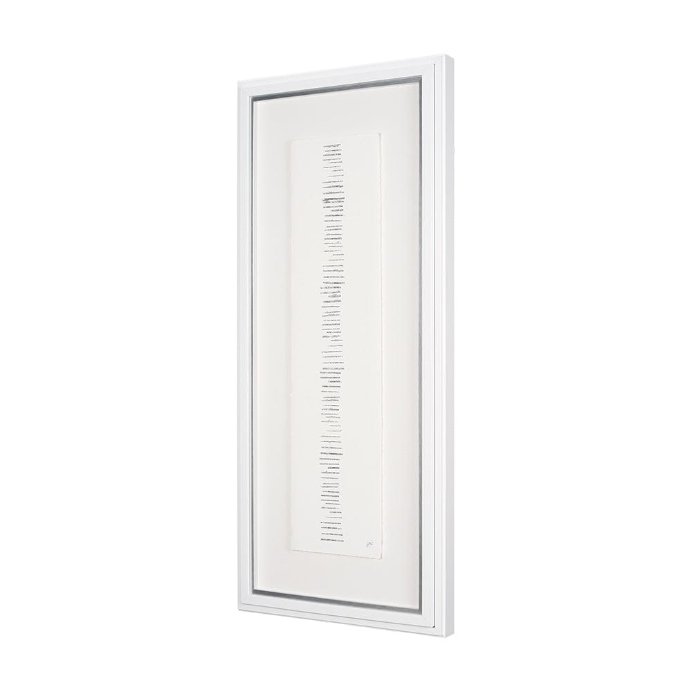 Mercana - Random Lines Silver by Studio M a handmade Original Framed Artwork under Glass - 15107 view 2