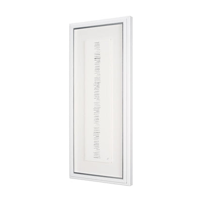 Mercana - Random Lines Silver by Studio M a handmade Original Framed Artwork under Glass - 15107 view 2
