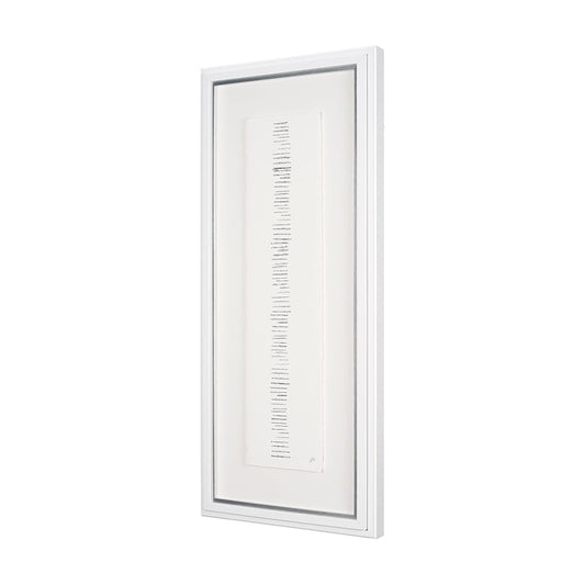 Mercana - Random Lines Silver by Studio M a handmade Original Framed Artwork under Glass - 15107 view 2