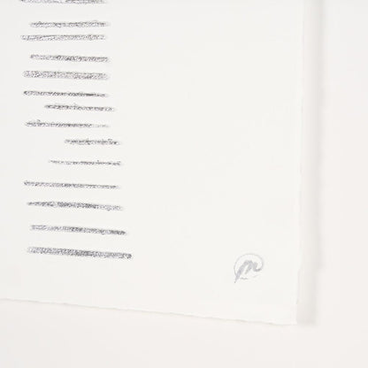 Mercana - Random Lines Silver by Studio M a handmade Original Framed Artwork under Glass - 15107 view 6