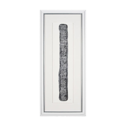 Mercana - Random Lines Silver Flood by Studio M a handmade Original Framed Artwork under Glass - 15108 view 1