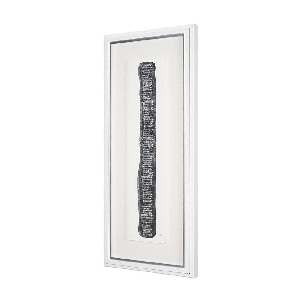 Mercana - Random Lines Silver Flood by Studio M a handmade Original Framed Artwork under Glass - 15108 view 2