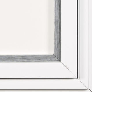 Mercana - Random Lines Silver Flood by Studio M a handmade Original Framed Artwork under Glass - 15108 view 3