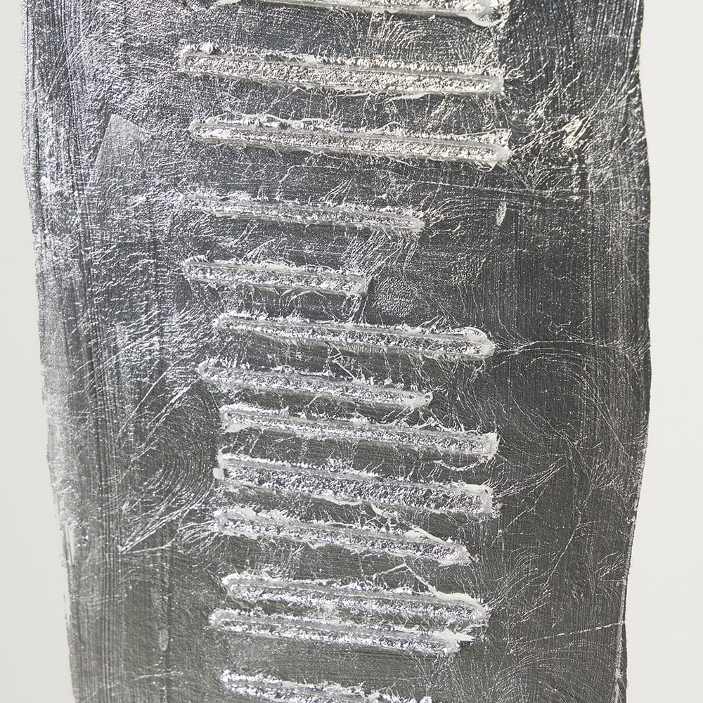 Mercana - Random Lines Silver Flood by Studio M a handmade Original Framed Artwork under Glass - 15108 view 7