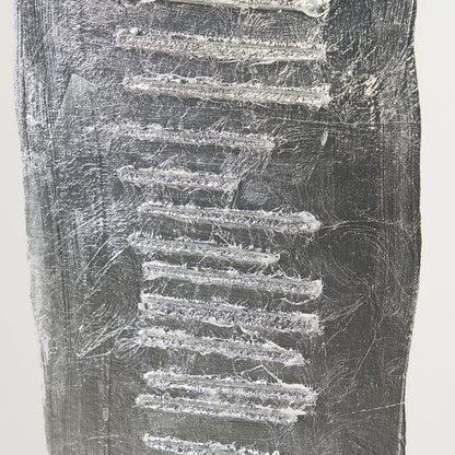 Mercana - Random Lines Silver Flood by Studio M a handmade Original Framed Artwork under Glass - 15108 view 7