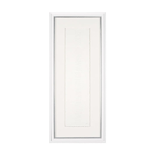 Mercana - Random Lines White by Studio M a handmade Original Framed Artwork under Glass - 15109 view 1