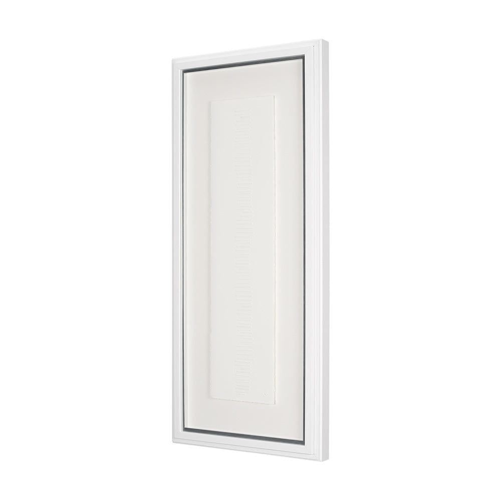 Mercana - Random Lines White by Studio M a handmade Original Framed Artwork under Glass - 15109 view 2