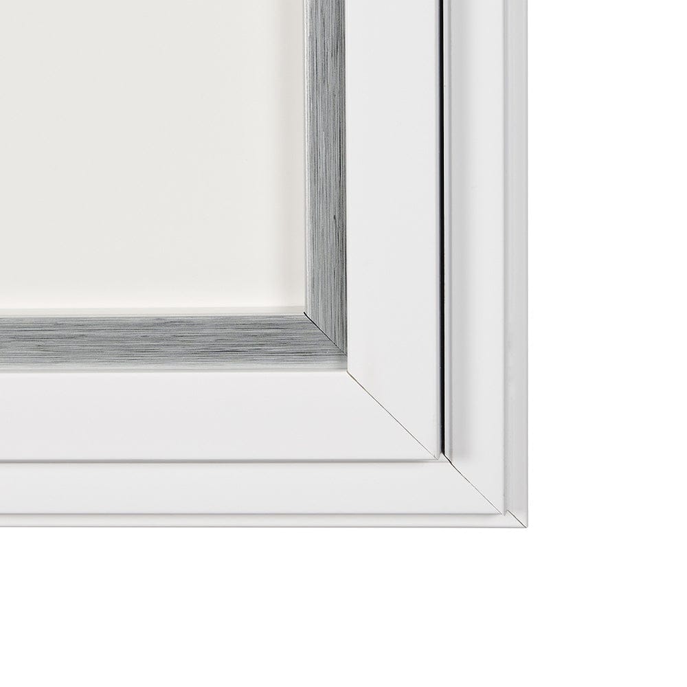 Mercana - Random Lines White by Studio M a handmade Original Framed Artwork under Glass - 15109 view 3