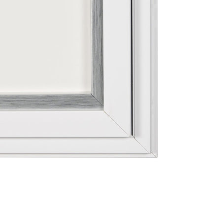 Mercana - Random Lines White by Studio M a handmade Original Framed Artwork under Glass - 15109 view 3
