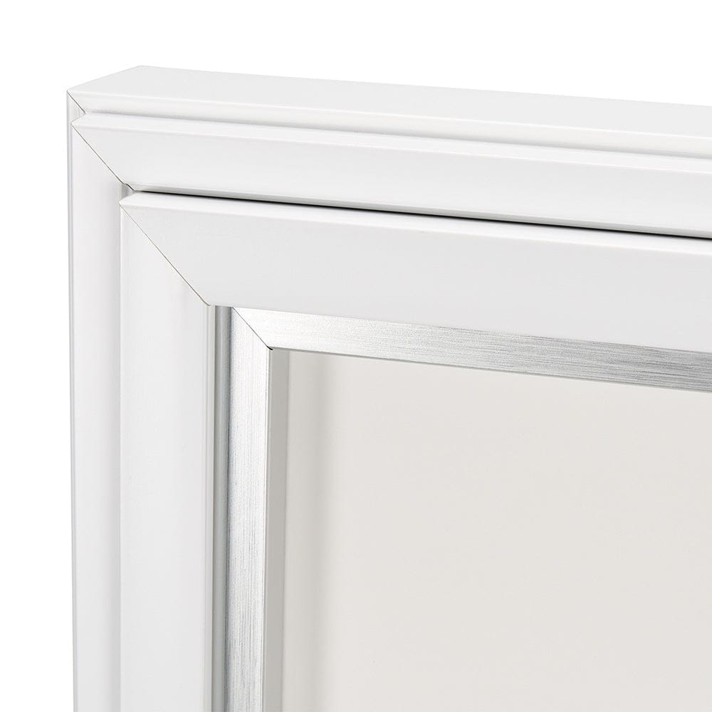 Mercana - Random Lines White by Studio M a handmade Original Framed Artwork under Glass - 15109 view 4