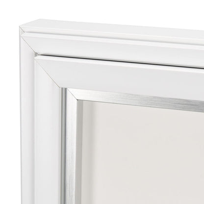 Mercana - Random Lines White by Studio M a handmade Original Framed Artwork under Glass - 15109 view 4