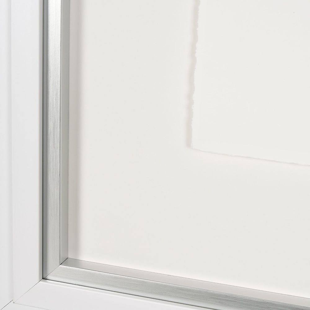 Mercana - Random Lines White by Studio M a handmade Original Framed Artwork under Glass - 15109 view 5