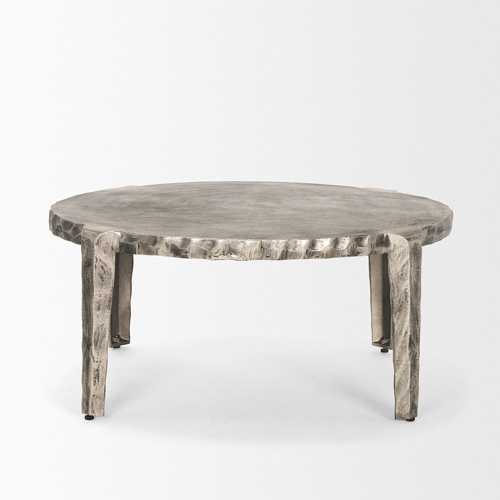 Mercana - Randy Silver Nickel Cast Aluminum Metal Coffee Table - 70619 view 2