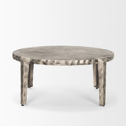 Mercana - Randy Silver Nickel Cast Aluminum Metal Coffee Table - 70619 view 2
