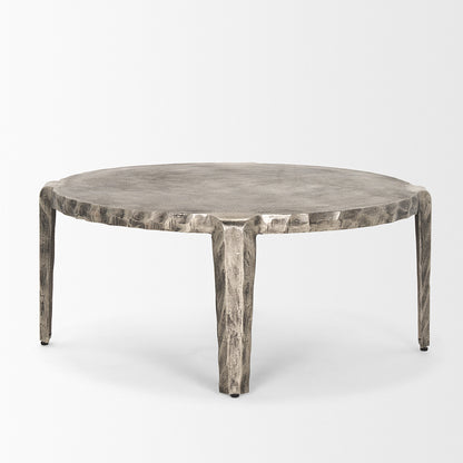 Mercana - Randy Silver Nickel Cast Aluminum Metal Coffee Table - 70619 view 3