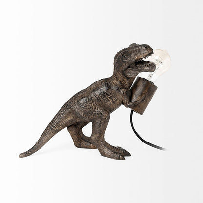 Mercana - Raptor 10.6"H Dark Tone Resin Tyrannosaurus Rex Table Lamp - 68924 view 2