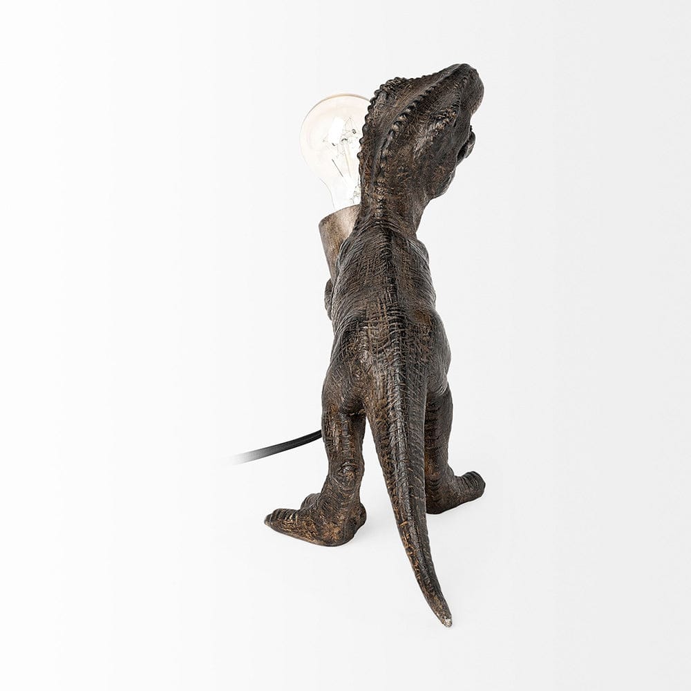 Mercana - Raptor 10.6"H Dark Tone Resin Tyrannosaurus Rex Table Lamp - 68924 view 3