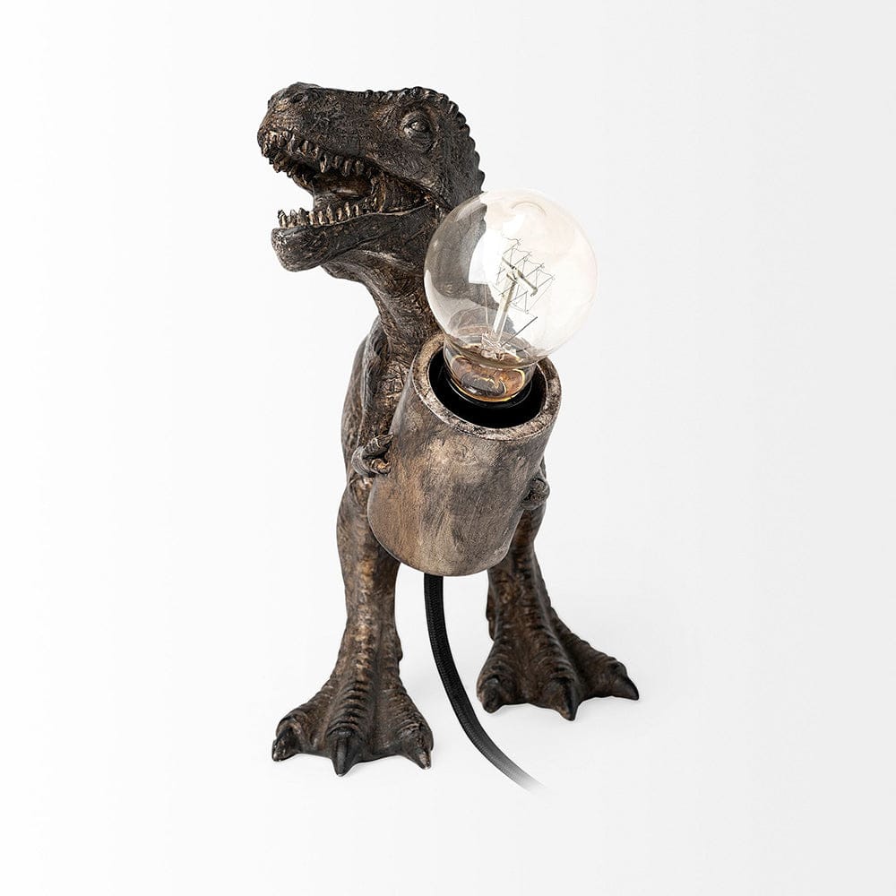 Mercana - Raptor 10.6"H Dark Tone Resin Tyrannosaurus Rex Table Lamp - 68924 view 5