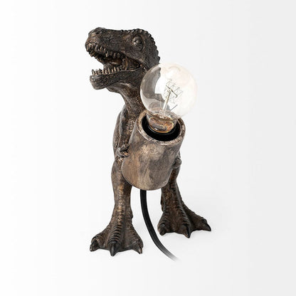 Mercana - Raptor 10.6"H Dark Tone Resin Tyrannosaurus Rex Table Lamp - 68924 view 5