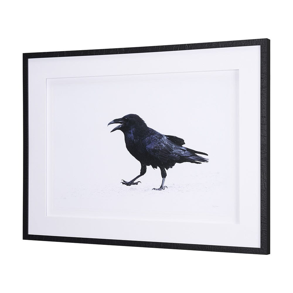 Mercana - Raven Beauty by Gary Blatter a Hand Embellished Textured Framed Art Print Matted under Glass - 15383 view 2