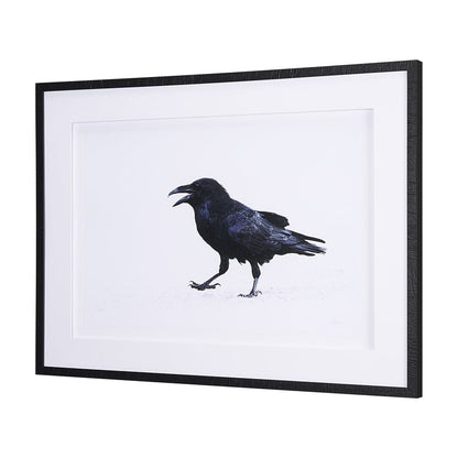 Mercana - Raven Beauty by Gary Blatter a Hand Embellished Textured Framed Art Print Matted under Glass - 15383 view 2