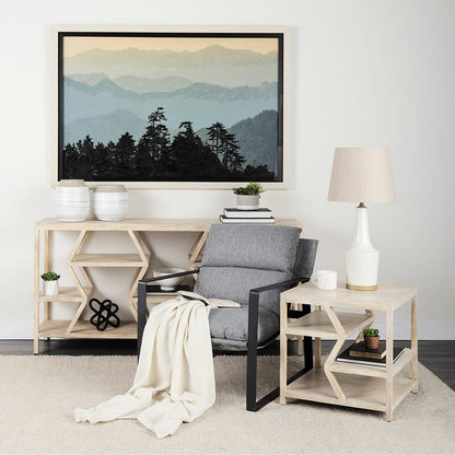 Mercana - Rebecca 28.5"H White Crackled Ceramic Base Wood Accent Table Lamp - 68109 view 5