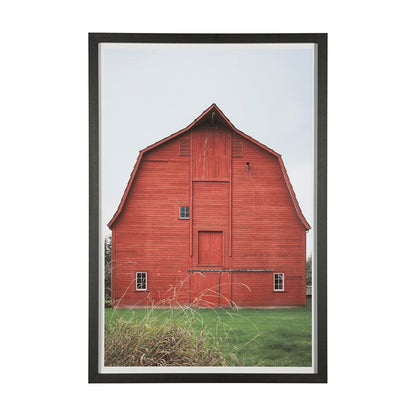 Mercana - Red Barn I by Mercana Studio a Hand Embellished Textured Framed Art Print Matted under Glass - 13435 view 1