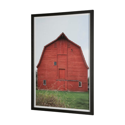Mercana - Red Barn I by Mercana Studio a Hand Embellished Textured Framed Art Print Matted under Glass - 13435 view 2