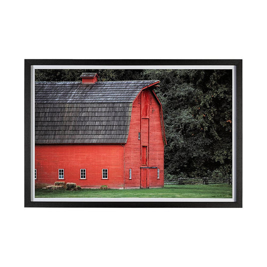 Mercana - Red Barn II by Katelyn Mostert a Hand Embellished Textured Framed Art Print Matted under Glass - 13484 view 1