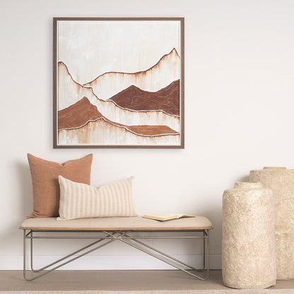 Mercana - Red Rock View by Studio M a handmade Original Framed Artwork under Glass - 15057 view 8