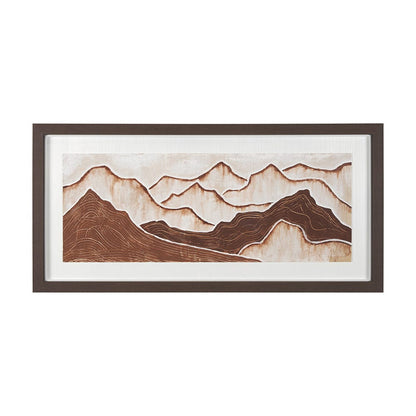 Mercana - Red Rock View I by Studio M a handmade Original Framed 3D Textured Artwork under Glass - 15032 view 1