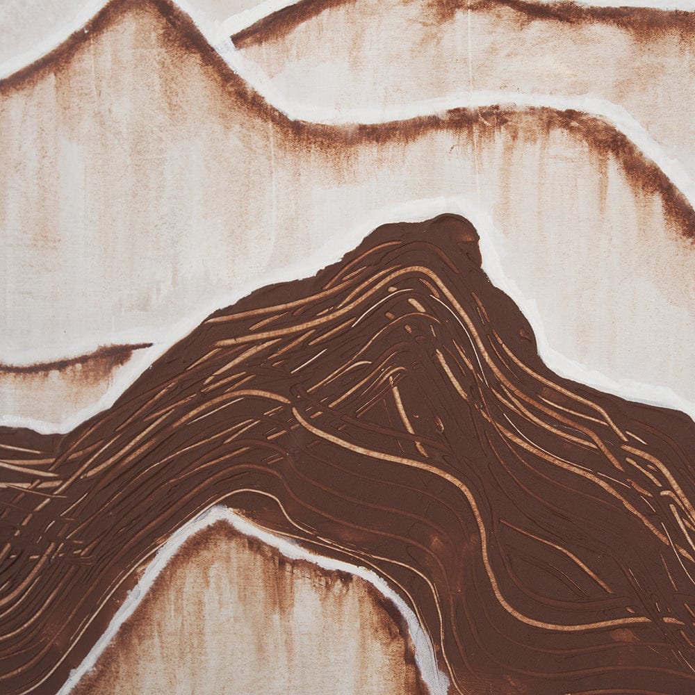 Mercana - Red Rock View I by Studio M a handmade Original Framed 3D Textured Artwork under Glass - 15032 view 6