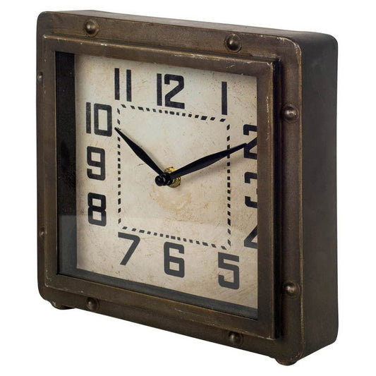Mercana - Redding Bronze Toned Metal Square Table Clock - 63181 view 1