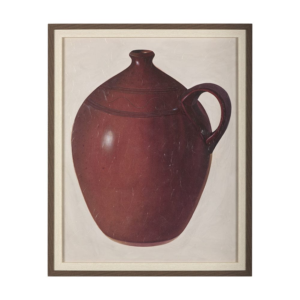 Mercana - Redware Jug by Mercana Studio a Hand Embellished Textured Framed Art Photograph - 14937 view 1