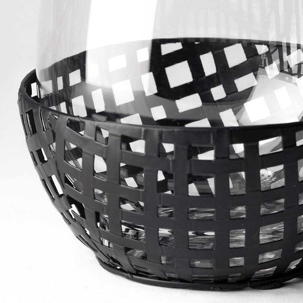 Mercana - Reena I Small Black Woven Metal Base Table Candle Holder - 68937_CLOSEOUT view 7