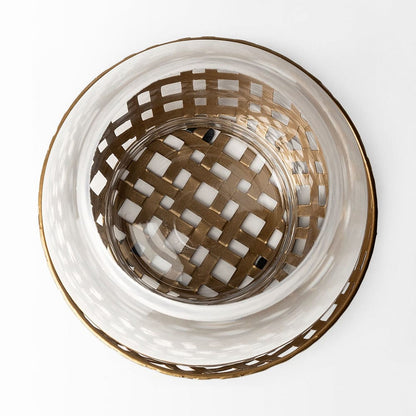 Mercana - Reena I Small Gold Woven Metal Base Table Candle Holder - 68938 view 5