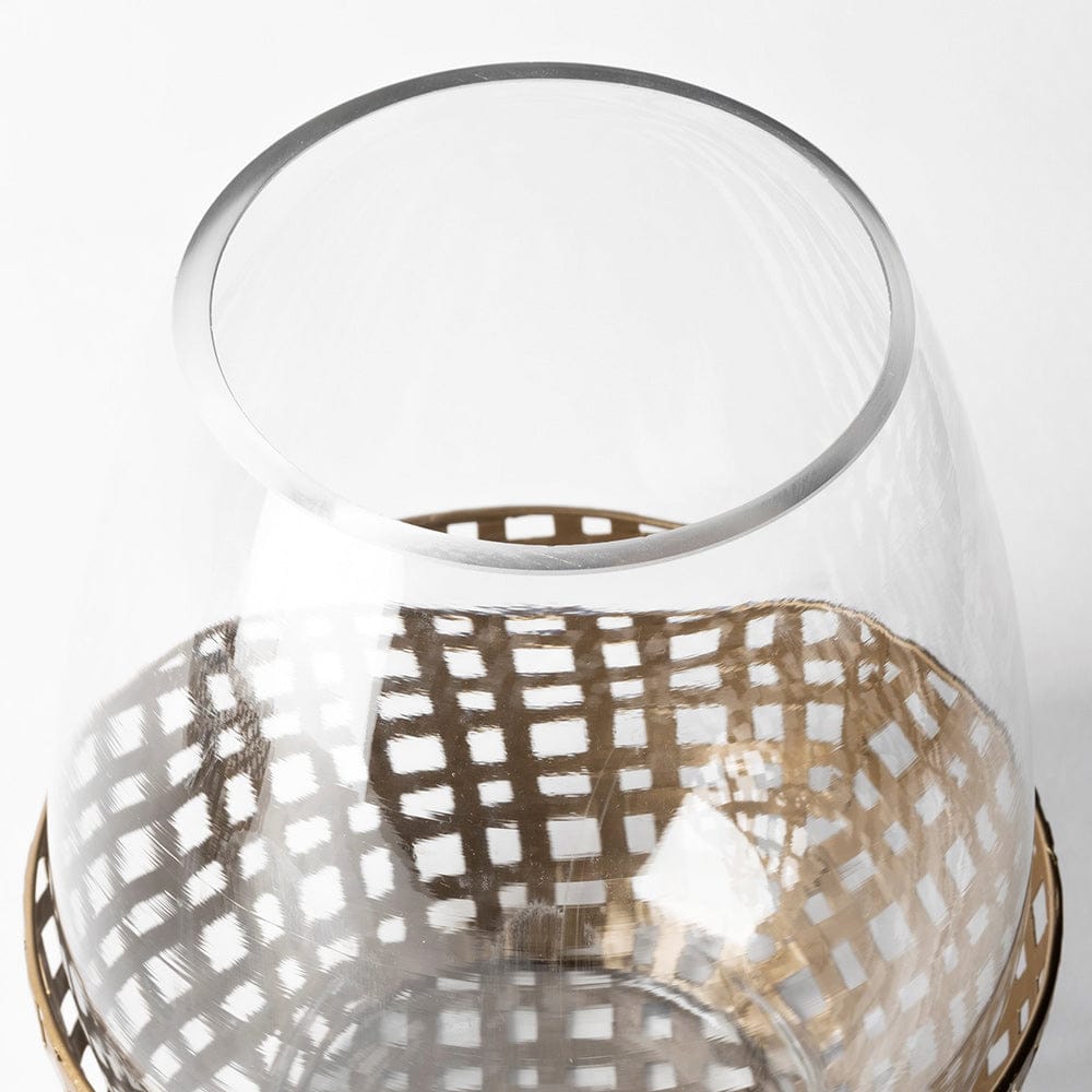 Mercana - Reena I Small Gold Woven Metal Base Table Candle Holder - 68938 view 6