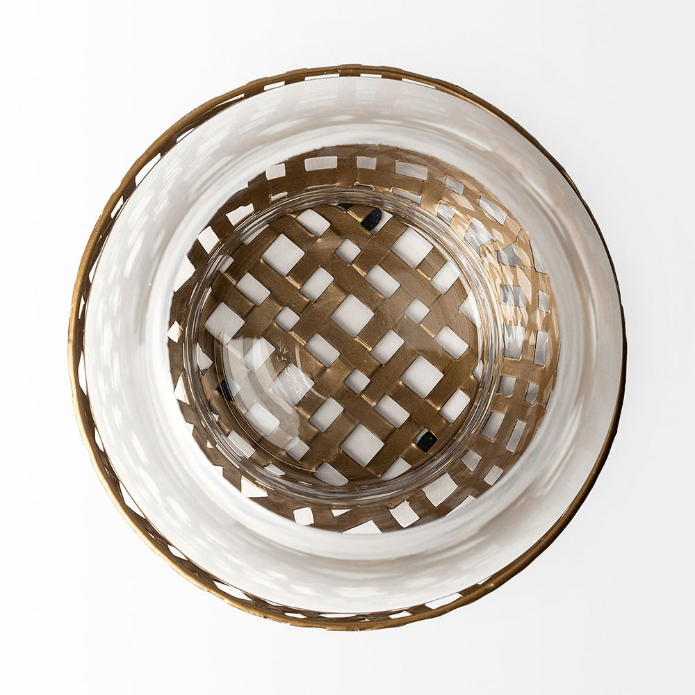 Mercana - Reena II Large Gold Woven Metal Base Table Candle Holder - 68940 view 5