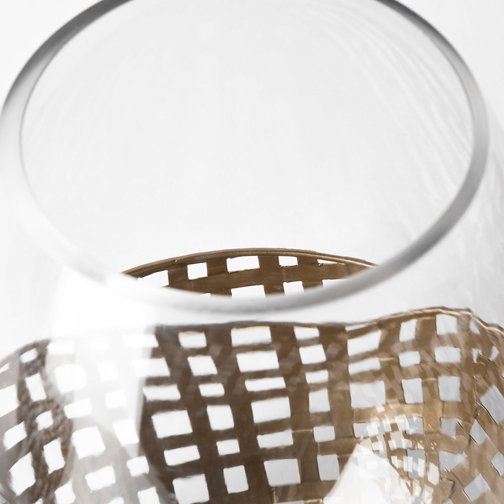 Mercana - Reena II Large Gold Woven Metal Base Table Candle Holder - 68940 view 6