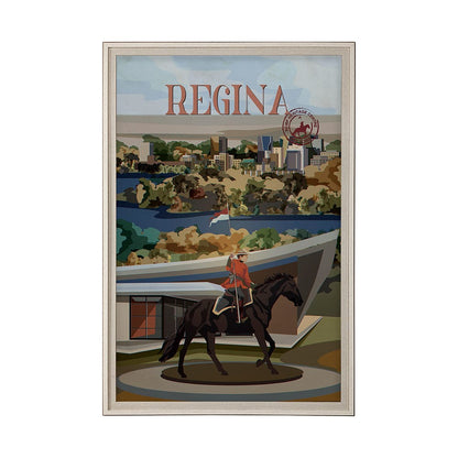 Mercana - Regina Go Canada XL by Mercana Studio a Hand Embellished Decograph Framed Art Print under Glass - 13799 view 1